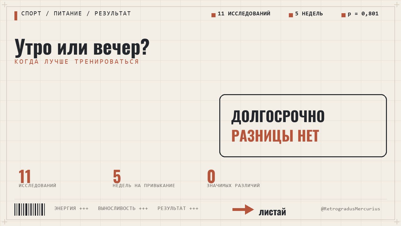 Утро или вечер: когда тренироваться для роста мышц и силы